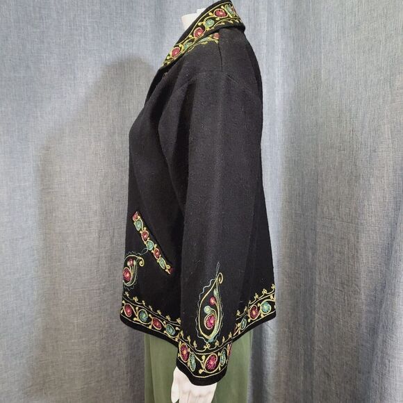 Unique Vintage Wool Embroidered Jacket 90s PASSPORTS OF PIER 1 Indian Women's M - Picture 16 of 16